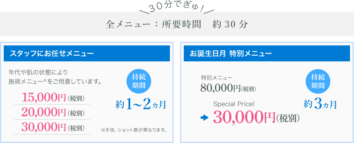 施術メニュー